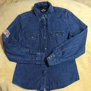 Harley Davison jean button down